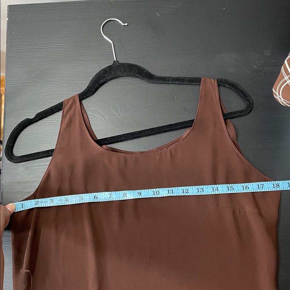 Vintage VIII Mantero 2in1 made in Italy Brown & White Checkered Maxi Dress Y2K - Picture 15 of 17